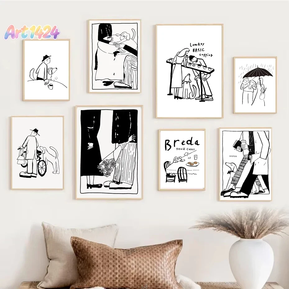 1pc Poster Seni Minimalis Skan - Modern Korean Lifestyle ulasan dan harga