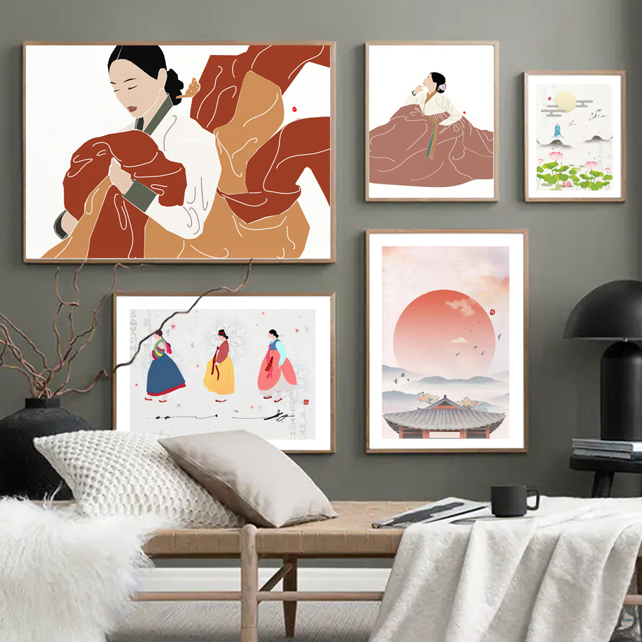 Poster Lukisan Kanvas Cetak Es - Modern Korean Lifestyle ulasan dan harga